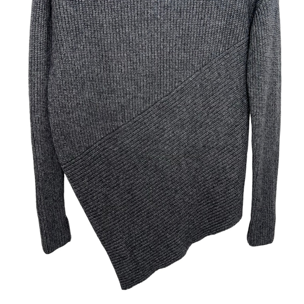 Brochu Walker Thandee Ribbed Asymmetrical Sweater Gray Woo blend Size XS - Picture 9 of 13